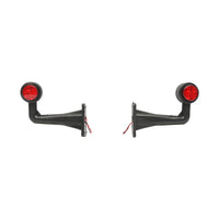 Set di lampade laterali con LED, 12-24V, rosso-bianco, Breckner Germany