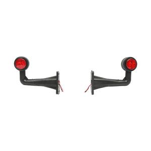 Set di lampade laterali con LED, 12-24V, rosso-bianco, Breckner Germany