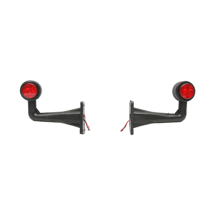 Set di lampade laterali con LED, 12-24V, rosso-bianco, Breckner Germany