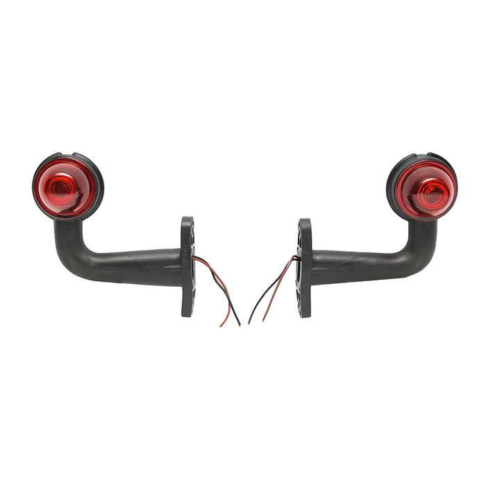 Set di lampade laterali con LED, 12-24V, rosso-bianco, PVC dur