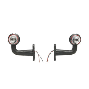 Set di lampade laterali con LED, 12-24V, rosso-bianco, PVC dur