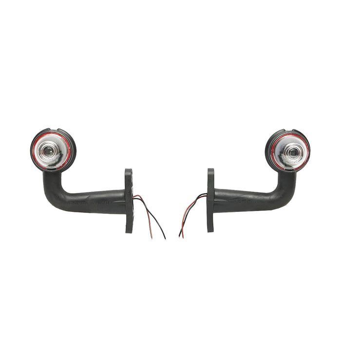 Set di lampade laterali con LED, 12-24V, rosso-bianco, PVC dur