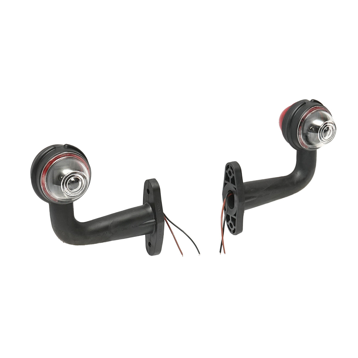 Set di lampade laterali con LED, 12-24V, rosso-bianco, PVC dur