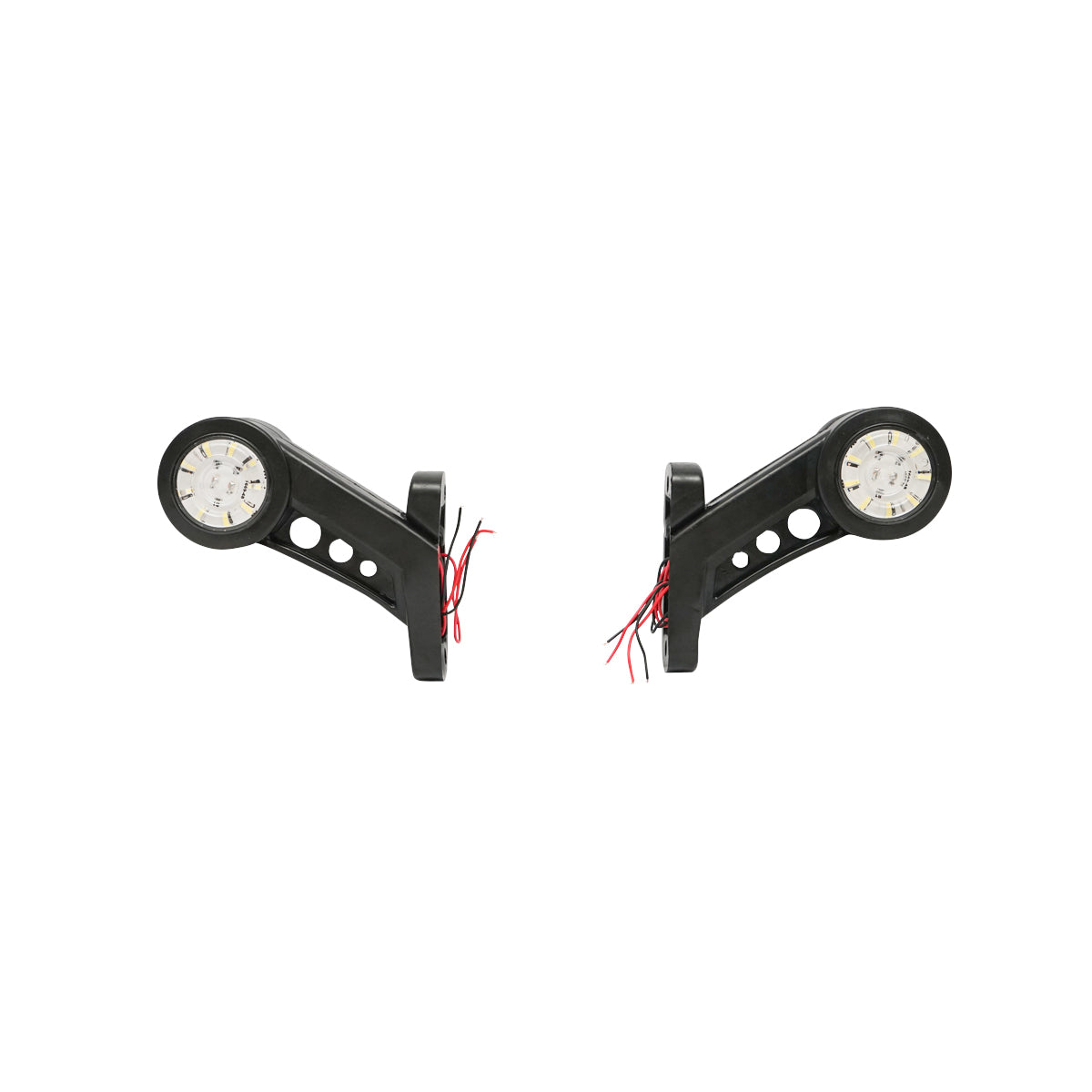 Set di lampade laterali con LED, 12-24V, rosso-bianco, PVC elastico, Breckner Germany