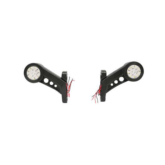 Set di lampade laterali con LED, 12-24V, rosso-bianco, PVC elastico, Breckner Germany