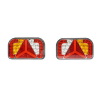 Set di lampade posteriori LED per rimorchio, 12-24V, 235x140x38 mm, Breckner Germany
