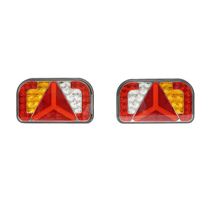 Set di lampade posteriori LED per rimorchio, 12-24V, 235x140x38 mm, Breckner Germany
