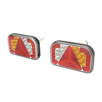 Set di lampade posteriori LED per rimorchio, 12-24V, 235x140x38 mm, Breckner Germany