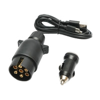 Set di lampade posteriori LED per rimorchio, 12-24V, con magnete e controllo wireless, batteria 3.7V/2000mAh, IP65, Breckner Germany.