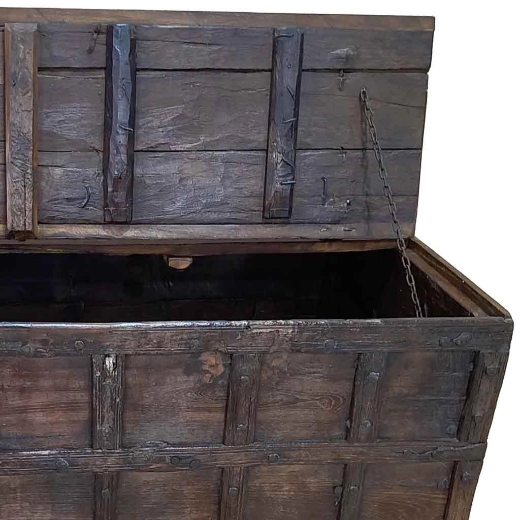 Baule in legno fatta a mano 118x65x74h cm