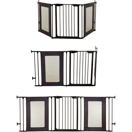 Barriera di sicurezza - DREAMBABY - DENVER - 3 pannelli - 85,5-200 x 74 cm - Bidirezionale - Nera