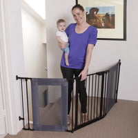 Barriera di sicurezza - DREAMBABY - DENVER - 3 pannelli - 85,5-200 x 74 cm - Bidirezionale - Nera