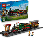 LEGO City Treno a Vapore Vintage Giocattolo - Kit di Modellismo STEM con Stazione, Binari, Cabina di Comando, Segnale di