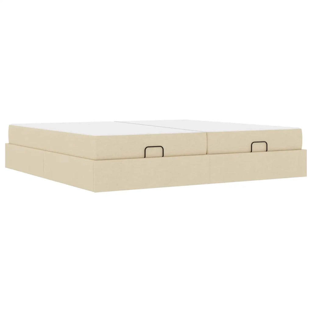 Struttura letto con materasso con materasso 2 pcs Crema Tessuto 3399520