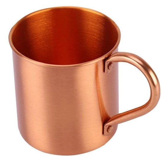 Tazza per Moscow Mule in rame 100% - Fatta a mano - Cocktail rinfrescante - Senza nichel - Mantiene fresche le bibite - Migliora il sapore - Tazza per cocktail