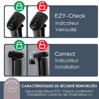 Barriera di sicurezza retrattile extra alta - DREAMBABY - da 60 a 140 cm H90 cm - Nero