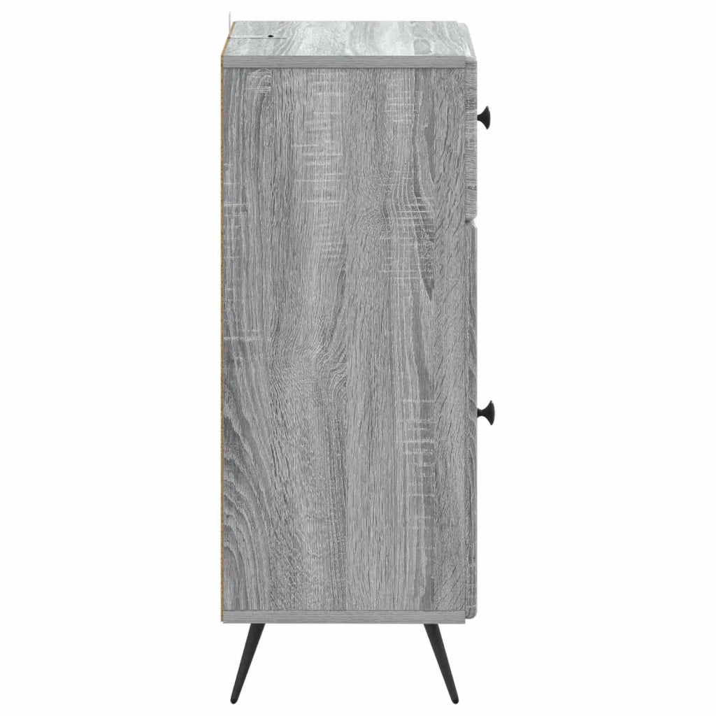 Mobiletto da Bagno BREDA Sonoma grigio 30 x 31 x 80 cm 897491
