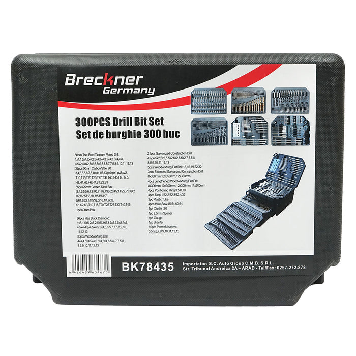 Set di punte da trapano 300 pezzi Breckner Germany