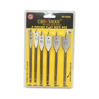 Set di punte piatte Crownman da 6 pezzi da 10-25 mm per legno