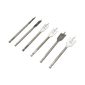 Set di punte piatte Crownman da 6 pezzi da 10-25 mm per legno