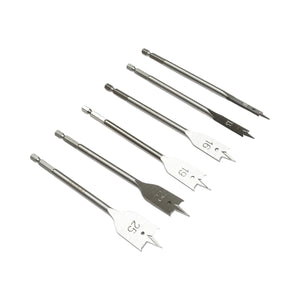 Set di punte piatte Crownman da 6 pezzi da 10-25 mm per legno