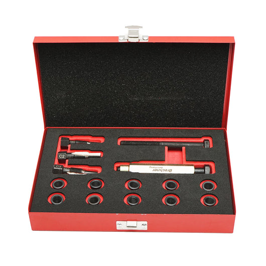 Set di riparazione filettature per candele, M10x1.0mm, 15 pezzi, Breckner Germany