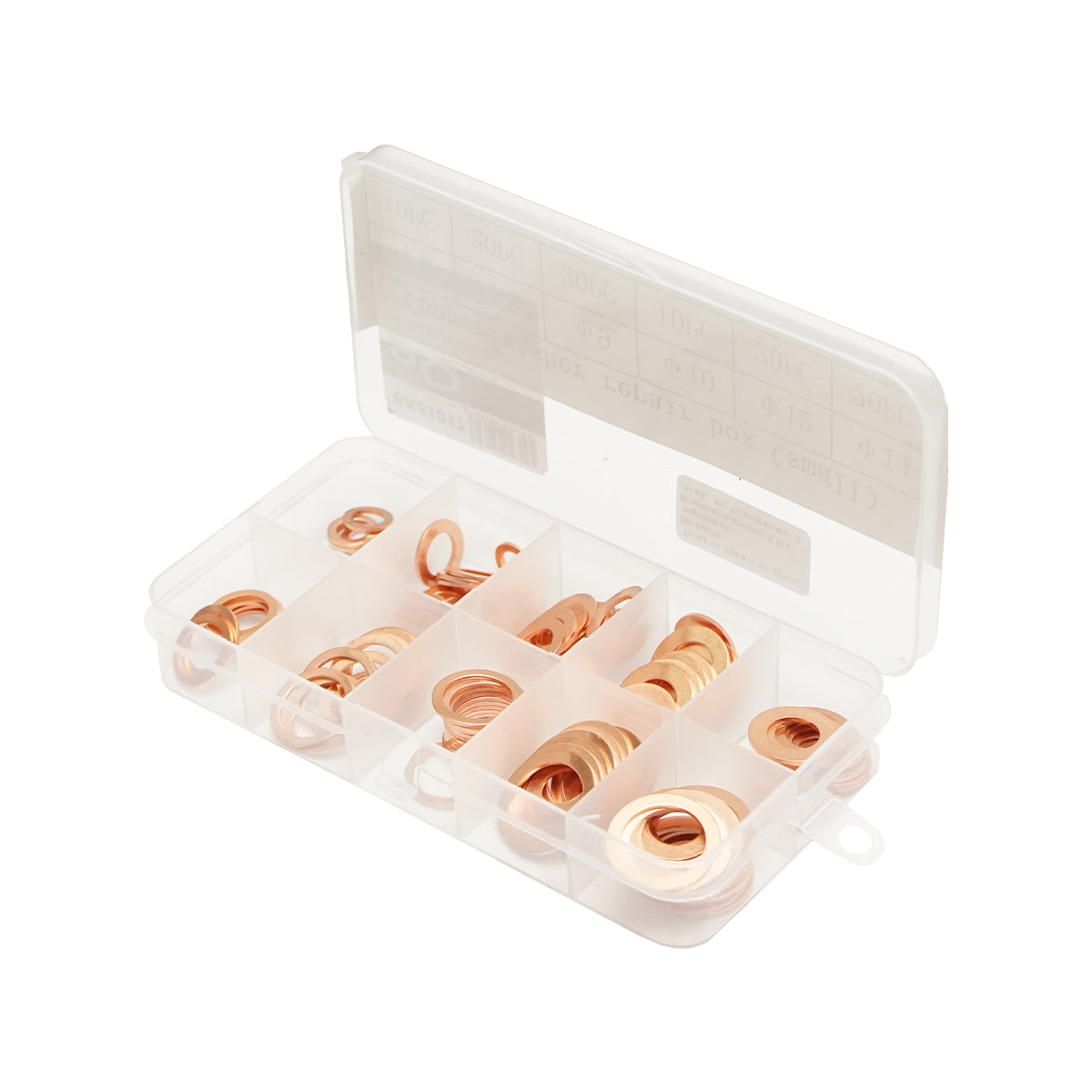 Set di rondelle di rame fi6 - fi14 100 pezzi