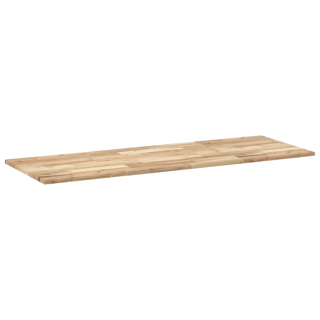 Piano Tavolo Rettangolare 140x50x2cm Legno Massello di Acacia 4008754