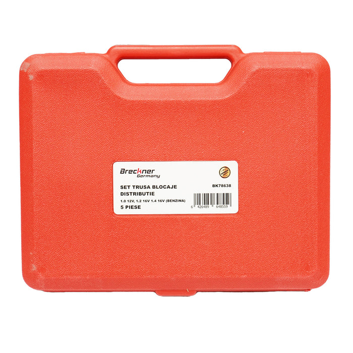 Set di strumenti per bloccare e fissare la distribuzione OPEL 1.0 12V, 1.2 16V, 1.4 16V benzina, 5 pezzi Breckner Germany
