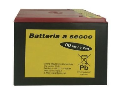 BATTERIA A SECCO PER ELETTRORECINZIONI 9VOLT - 90Ah BATTERIE