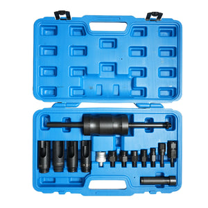 Set di strumenti per estrarre iniettori bloccati con martello, 14 pezzi Breckner Germany