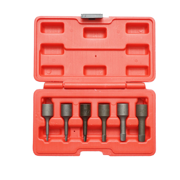 Set estrattore per viti rotte o danneggiate, 3/8, 6 pezzi, Breckner Germany.