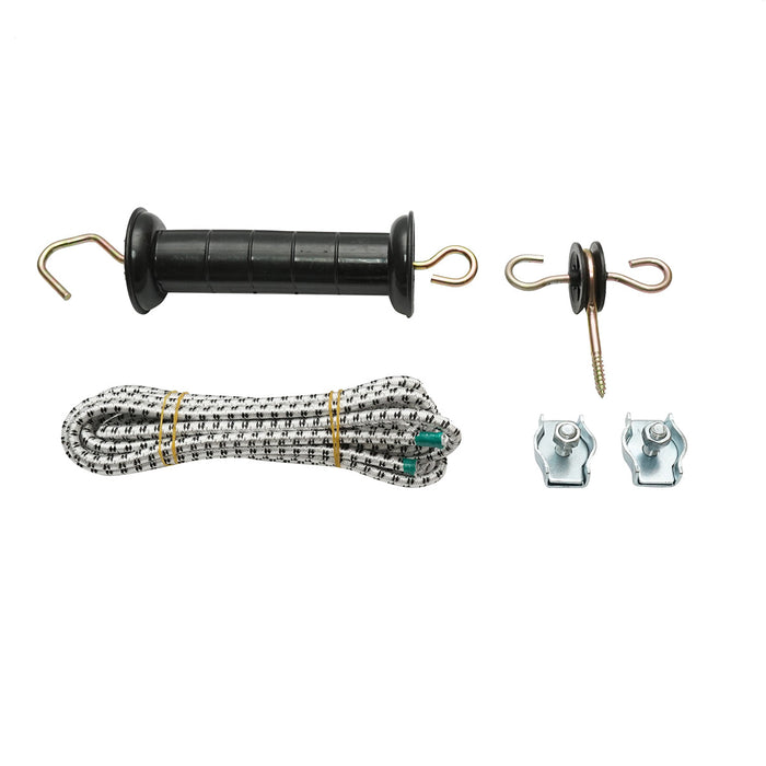 Set manico porta con filo elastico, connettori, isolatore con ancoraggio doppio, Breckner Germany