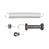 Set Maniglia per recinzioni elettriche Molla di Tensione estendibile 2 isolatori recinto elettrico Mezofarm