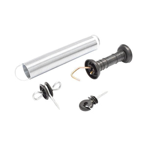 Set Maniglia per recinzioni elettriche Molla di Tensione estendibile e 2 isolatori recinto elettrico Breckner Germany