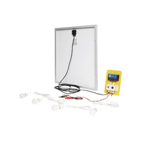 Set pannello solare 75W fotovoltaico monocristallino 790x690x75mm 12-24V 4 lampadine LED 9W B