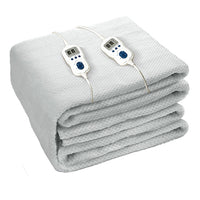 Batuffolo Coperta Elettrica Riscaldante Matrimoniale 160x160 cm con Pannello di Controllo Removibile 10 Livelli di Regolazione Superficie Vellutata