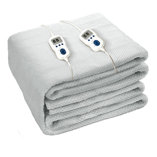 Batuffolo Coperta Elettrica Riscaldante Matrimoniale 160x160 cm con Pannello di Controllo Removibile 10 Livelli di Regolazione Superficie Vellutata