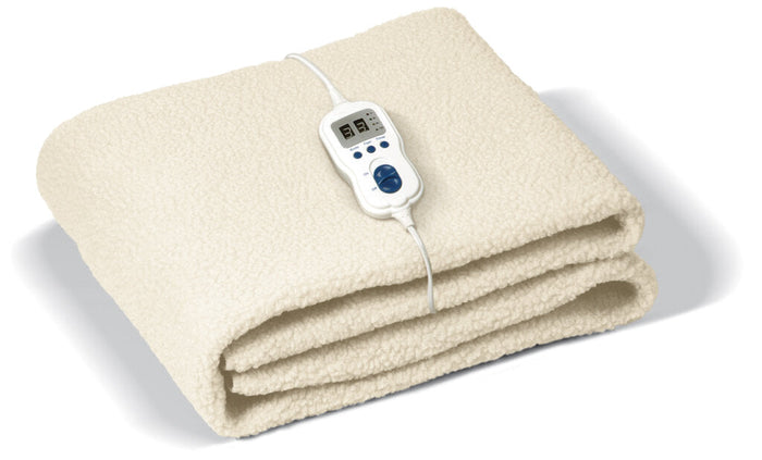 Batuffolo Coperta Elettrica Riscaldante Singola 160x80 cm con Pannello di Controllo Removibile 10 Livelli di Regolazione Superficie Vellutata