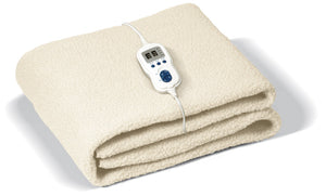 Batuffolo Coperta Elettrica Riscaldante Singola 160x80 cm con Pannello di Controllo Removibile 10 Livelli di Regolazione Superficie Vellutata