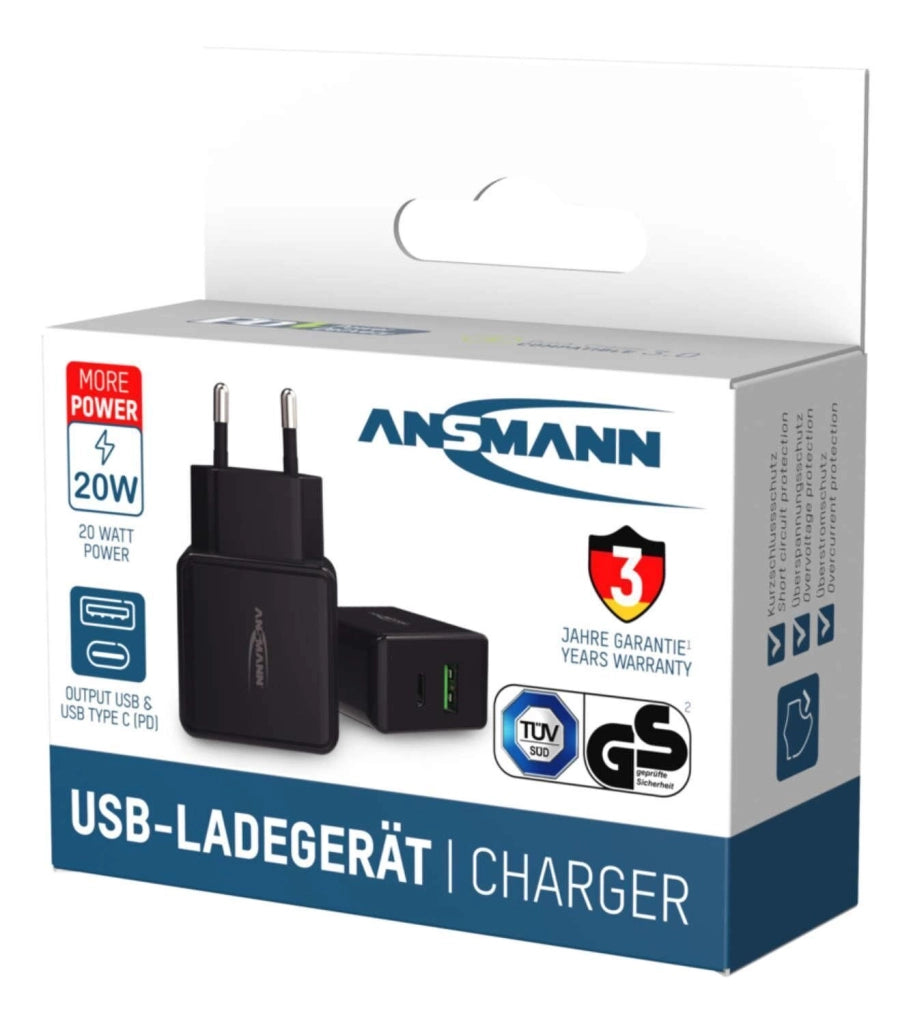 Ansmann HC218PD Universale Nero AC Ricarica rapida Interno