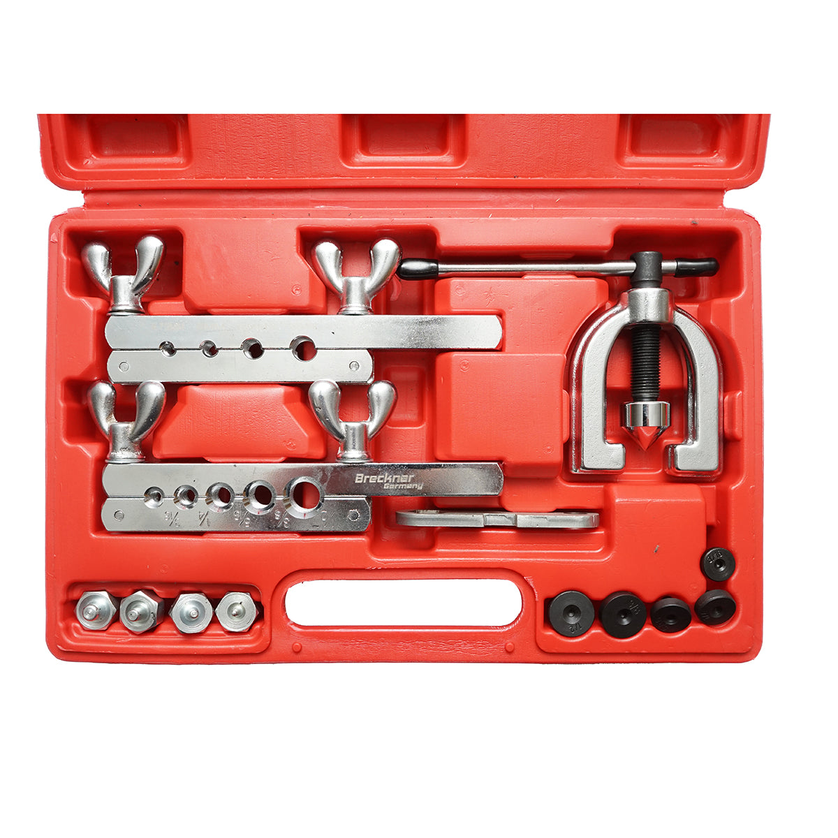 Set per il flangiatura delle tubazioni di freni o raffreddamento, 13 pezzi, Breckner Germany