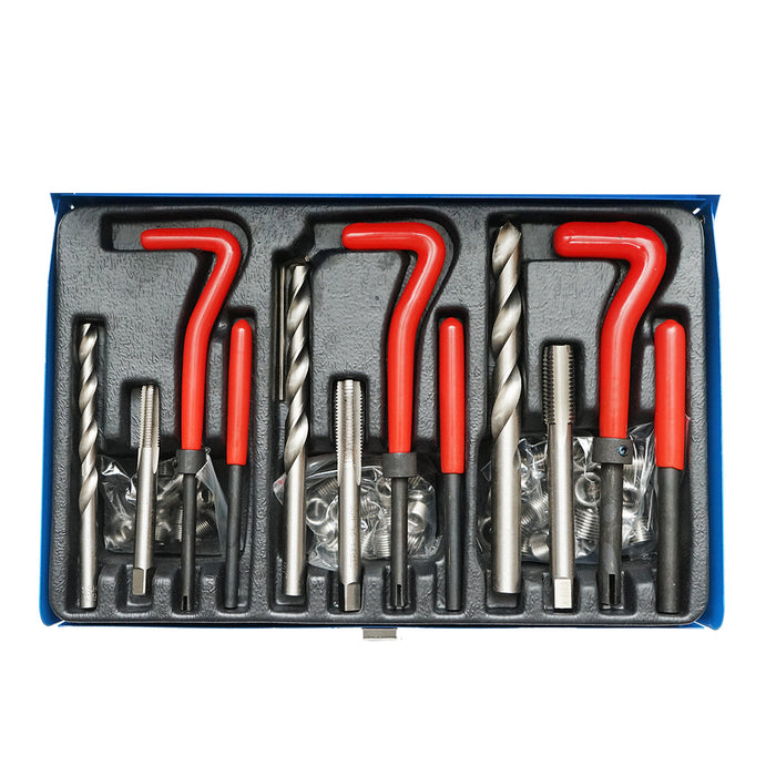 Set per la riparazione di filetti M6, M8, M10, 88 pezzi, Breckner Germany.