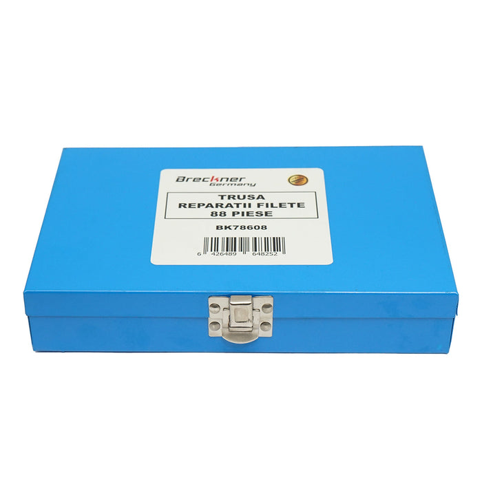 Set per la riparazione di filetti M6, M8, M10, 88 pezzi, Breckner Germany.