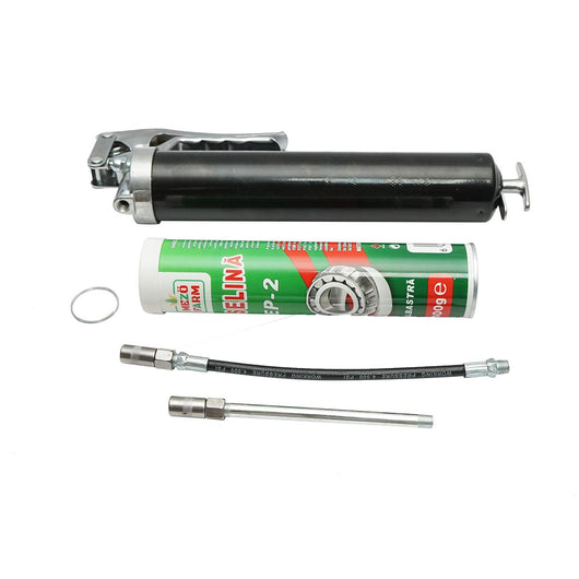 Set Pistola e Cartuccia, Ingrassatore Manuale Pistola per Grasso, Grasso Universale Pistola per ingrassare con manico + tubo di grasso
