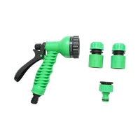 Set pistola per irrigazione regolabile con 7 modalità, 2 connettori 1/2 e adattatore 1/2-3/4 per tubo da giardino