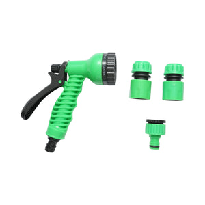 Set pistola per irrigazione regolabile con 7 modalità, 2 connettori 1/2 e adattatore 1/2-3/4 per tubo da giardino