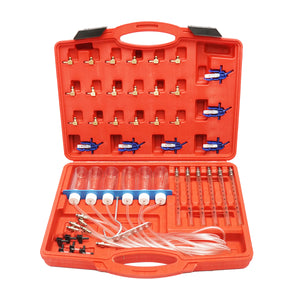 Set tester diagnostico andata e ritorno per iniettori common rail Bosch, Denso, Delphi, Siemens e set di misuratori di portata per motori diesel, Breckner Germany.