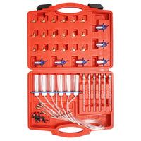 Set tester diagnostico andata e ritorno per iniettori common rail Bosch, Denso, Delphi, Siemens e set di misuratori di portata per motori diesel, Breckner Germany.