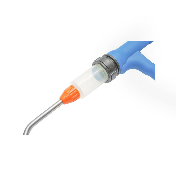 Siringa Continua Dosatore da 20 ml per Animali, Siringa Automatica, Tubo da 800 mm, Punta di Irrigazione da 100 mm, Plastica e Nylon